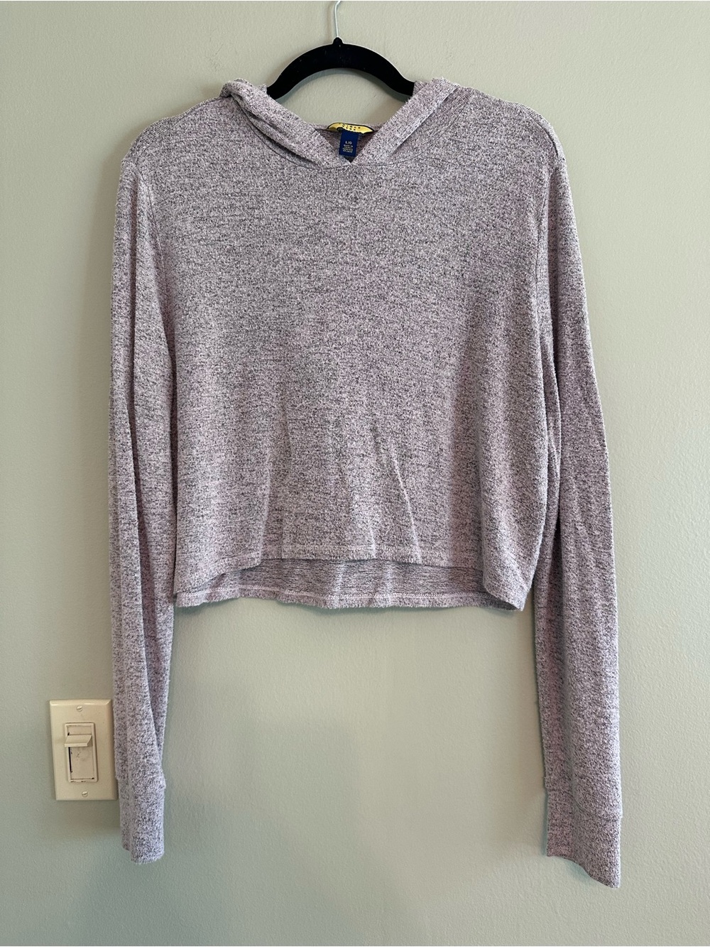 Prince & Fox Heather Lavender Hooded Cropped Sweatshirt
